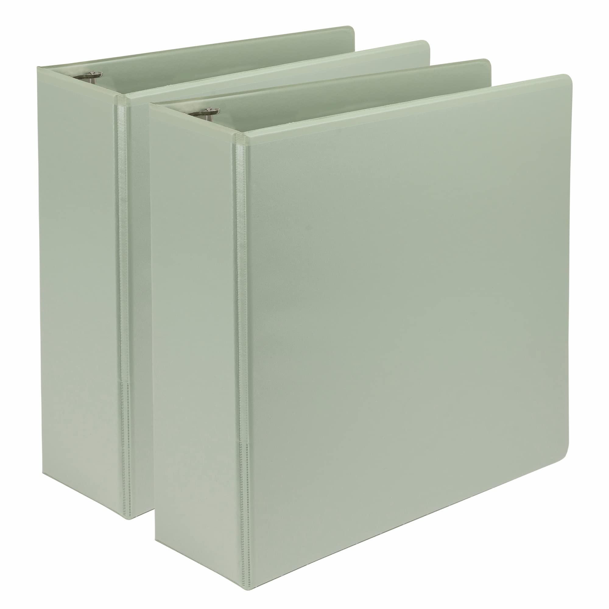 Samsill Plant-Based 3 Inch Durable D-Ring, View Binder, Eco-Friendly, USDA Certified Biobased, 2 Count,Pack of 1, Sage Green