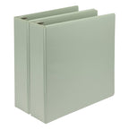 Samsill Plant-Based 2 Inch Durable D-Ring, View Binder, Eco-Friendly, USDA Certified Biobased, 2 Count,Pack of 1, Sage Green