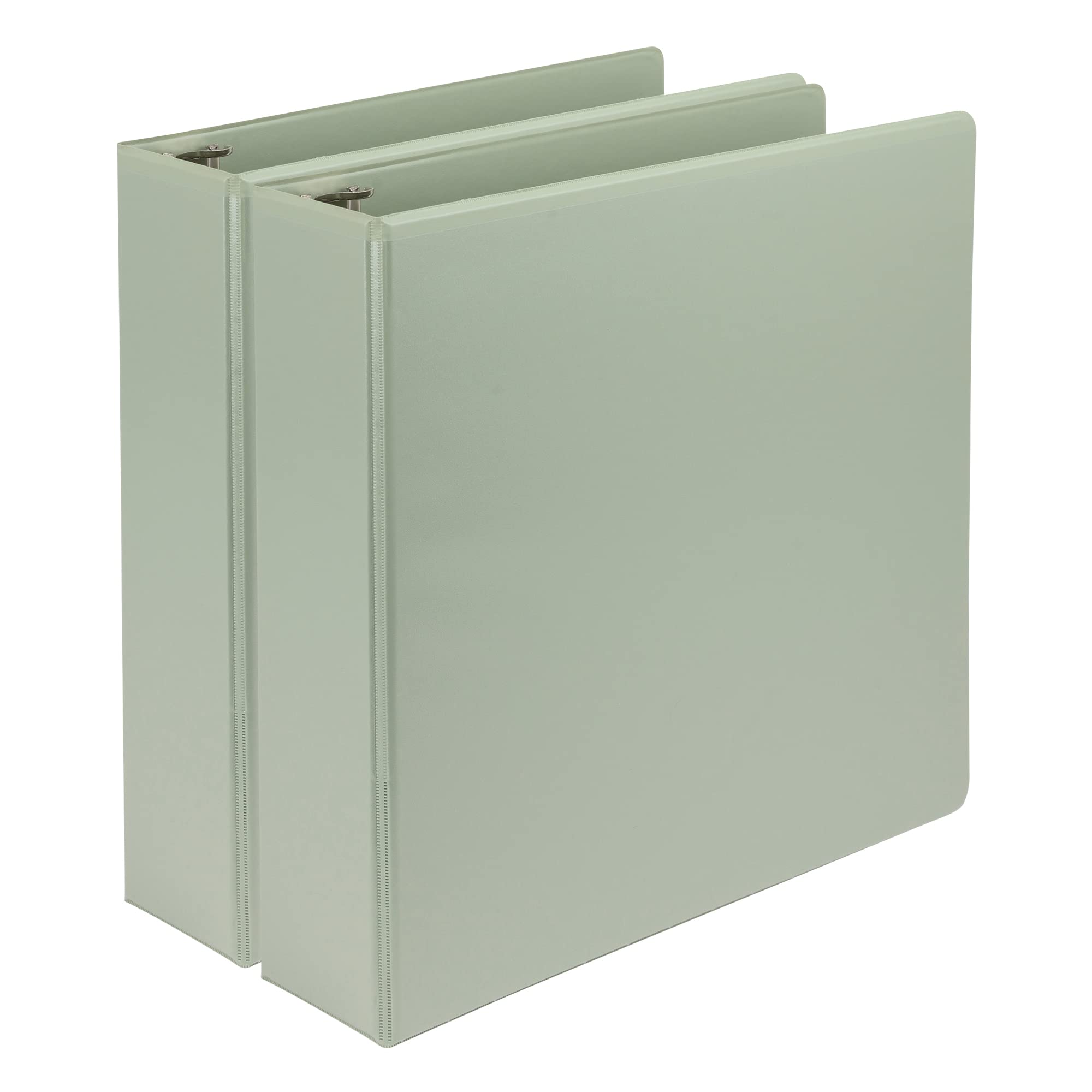 Samsill Plant-Based 2 Inch Durable D-Ring, View Binder, Eco-Friendly, USDA Certified Biobased, 2 Count,Pack of 1, Sage Green
