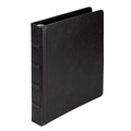 Samsill Vintage Leather Binder, 1 Inch Round Ring (Holds 200 Sheets), Letter Size 8.5x11 Documents, Professional Organizer Portfolio, No Zipper, Black