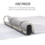 Samsill 100 Pack Heavy Duty Sheet Protectors, Non-Glare, 8.5x11 Inch Page Protectors for 3 Ring Binder, Letter Size Protectors, Reinforced Holes,  Non-Glare Protector, Top Loading, Acid Free