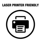 Samsill 100 Pack Transparent Printer Sheets, Projector Film, Clear Transparency Film for Laser Jet Printers, 8.5 x 11 Inch Sheets - Black Image Only,