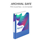 Samsill 1 Inch 3 Ring Binders, Economy Round Ring, Clear View Cover, 200 Sheet Capacity - for School, Home, Office - Blue, 12 Pack