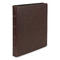 Samsill Vintage Leather Binder, 0.5 Inch Round Ring (Holds 100 Sheets), Letter Size 8.5x11 Documents, Professional Organizer Portfolio, No Zipper, Brown