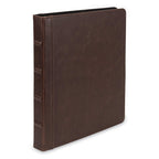Samsill Vintage Leather Binder, 0.5 Inch Round Ring (Holds 100 Sheets), Letter Size 8.5x11 Documents, Professional Organizer Portfolio, No Zipper, Brown