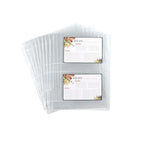 Samsill Recipe Card Page Protectors for 8.5 x 11 Recipe Binder, 4 x 6 Pockets, 2 Pockets, 50 Count, Recipe Book Pocket Page Refill Sheets, Side Margin Loading, for 8.5 x 11 Standard 3 Ring Binders