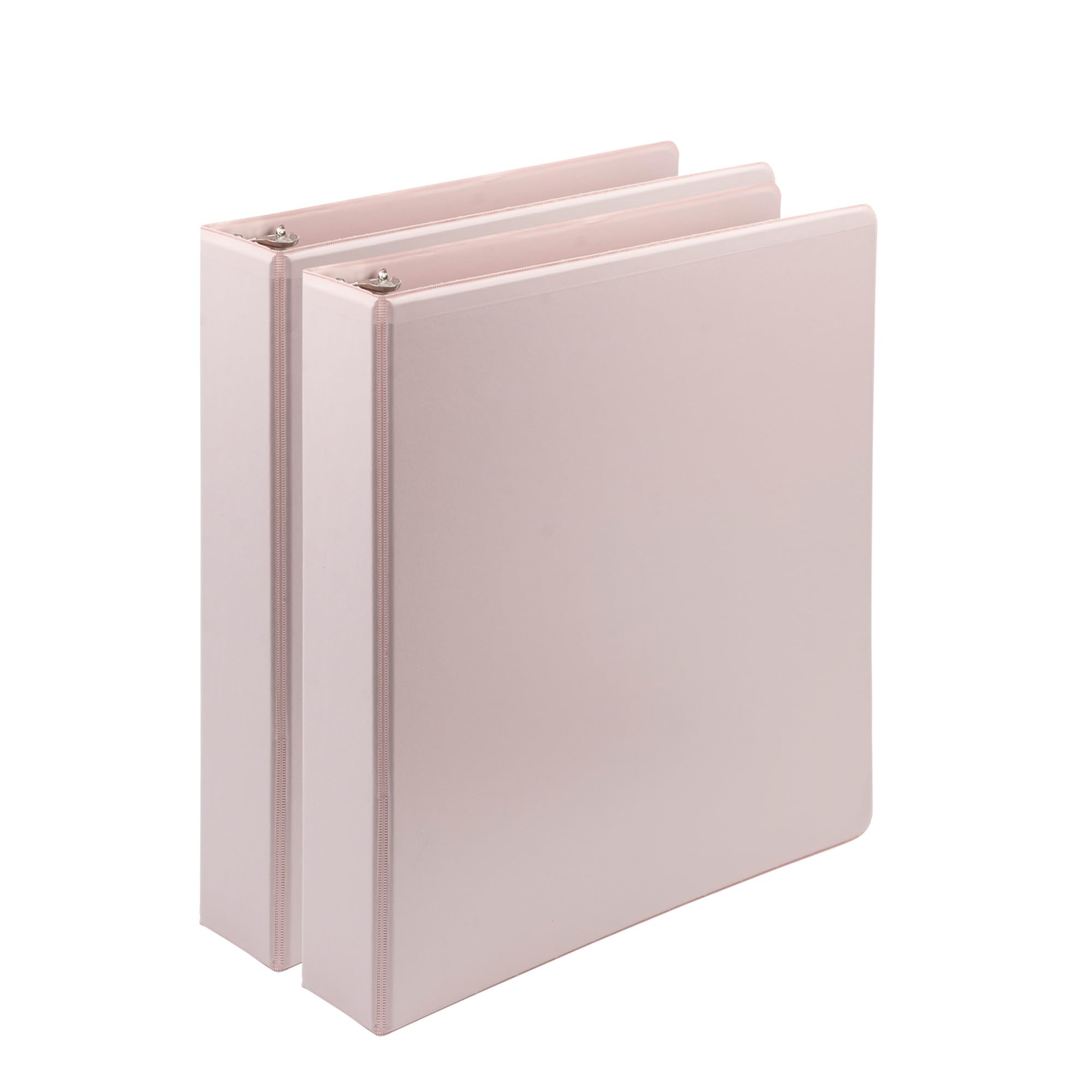 Samsill Plant-Based 1.5 Inch Durable D-Ring, Made in USA, View Binder, Eco-Friendly, USDA Certified Biobased, 2 Pack, Rose