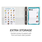 Samsill Durable 2 Inch Mini 3 Ring Binder, Round Ring Binder, Holds 5.5 x 8.5 Inch Documents, Customizable Cover, 2" Mini View Binder, White, Single