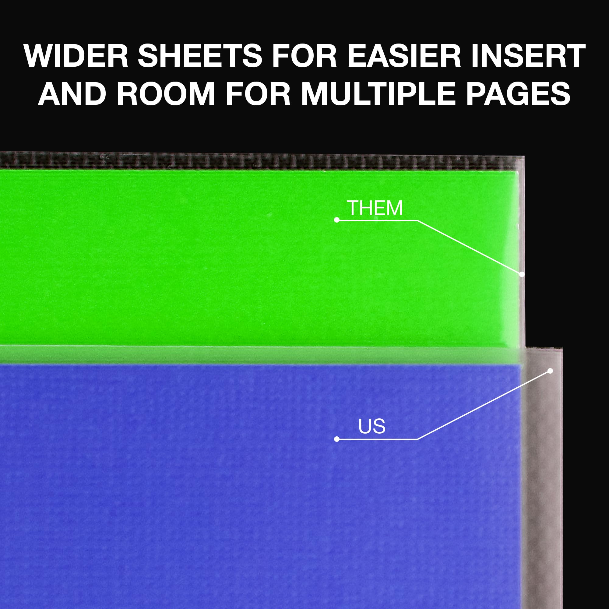 Samsill 50 Pack Heavy Duty Sheet Protectors, Non-Glare, 8.5x11 Inch Page Protectors for 3 Ring Binder, Letter Size Protectors with Reinforced Holes, Non-Glare Protector, Top Loading, Acid Free