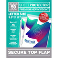 Samsill Sheet Protectors, 8.5x11 Inch Page Protectors for 3 Ring Binder, Super Heavy Duty, Secure Top Flap Protector, Letter Size, Top Loading, Acid Free, 50 Pack