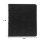 Samsill Vintage Leather 3 Ring Binder 0.5 Inch Round Ring (Holds 100 Sheets), 8.5 x 11 Inch Documents, Professional Organizer, Planner, Notebook, Black