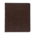 Samsill Vintage Leather Binder, 0.5 Inch Round Ring (Holds 100 Sheets), Letter Size 8.5x11 Documents, Professional Organizer Portfolio, No Zipper, Brown