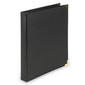Samsill Leather Binder, Classic Collection, 3 Ring, Executive Presentation Portfolio, 1 Inch (Holds 200 Sheets), Brass Round Ring, Black