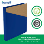 Samsill 1.5 Inch 3 Ring Binders, Made in USA, Economy Round Ring, Clear View Cover, 325 Sheet Capacity - for School, Home, Office - Blue, 4 Pack