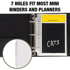 Samsill Mini Sheet Protectors 200 Pack, 5.5 x 8.5 Inch Page Protectors for Mini 3 Ring Binder, Heavy Duty, Clear Protector Sheets, 7 Hole, Top Loading, Acid Free