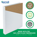 Samsill 1 Inch 3 Ring Binders, Economy Round Ring, Clear View Cover, 200 Sheet Capacity - for School, Home, Office - White, 24 Pack