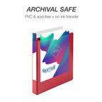 Samsill 8 Pack Durable 1 Inch 3 Ring Binders, Made in USA, Round Ring, Clear View Cover for Presentations, Red