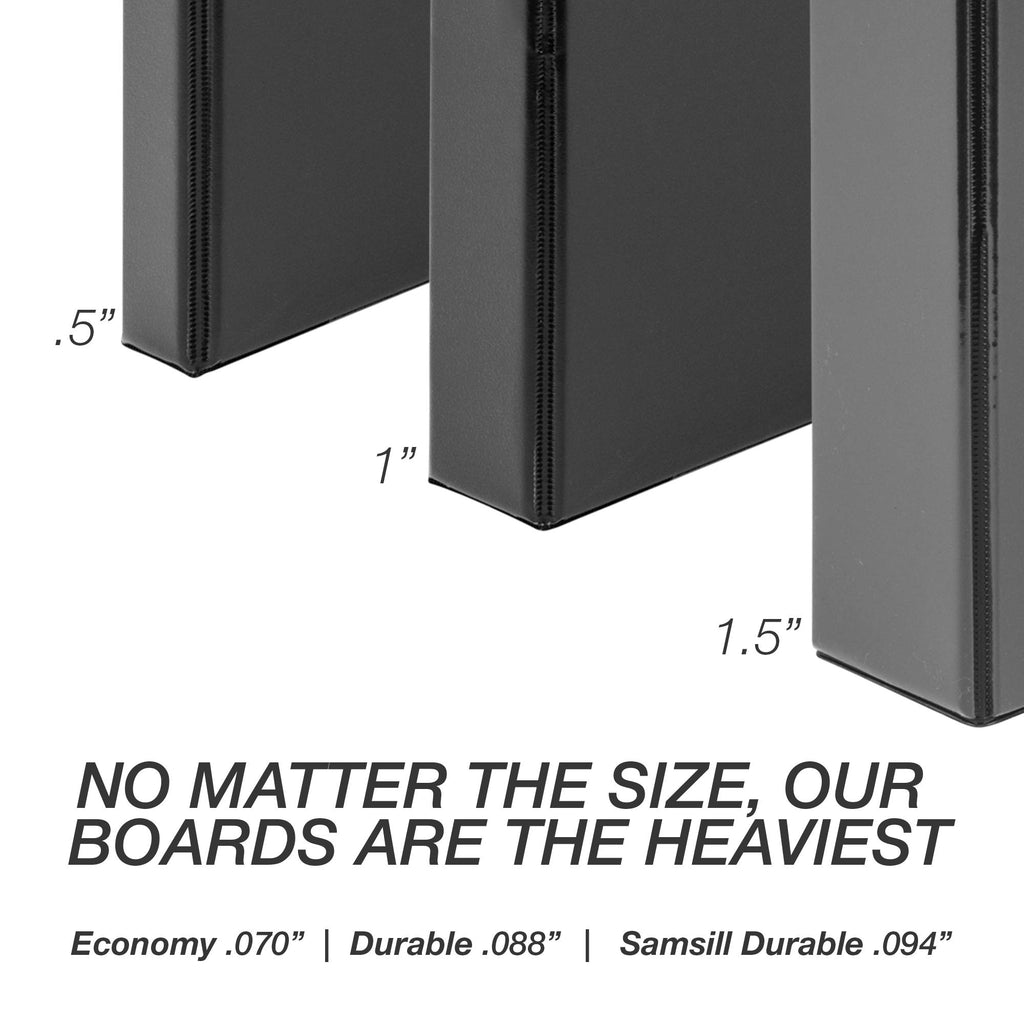 Samsill Durable 2 inch 3 Ring Binder, D Ring Binder, 100% Recycled Chipboard, Red