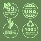 Samsill Plant-Based 2 Inch Durable Round Ring, Made in USA, View Binder, Eco-Friendly, USDA Certified Biobased, 4 Pack, Fashion Assortment
