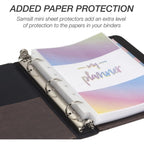 Samsill Vintage Leather Mini 3 Ring Binder 1 Inch Round Ring (Holds 200 Sheets), 5.5 x 8.5 Inch Documents, Professional Organizer, Planner, Notebook, Brown