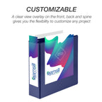Samsill Durable 3 inch 3 Ring Binder, Made in USA, D Ring Binder, 100% Recycled Chipboard, Blue, 4 Pack