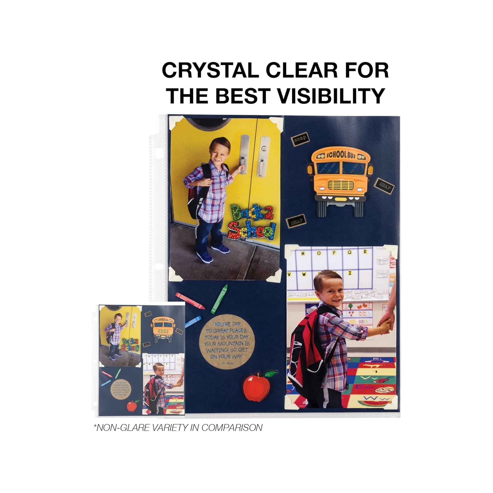 Samsill 500 Pack Heavy Duty Sheet Protectors, Crystal Clear, 8.5x11 Inch Page Protectors for 3 Ring Binder, Letter Size Protectors, Reinforced Holes, Clear Document Sleeve, Top Loading, Acid Free
