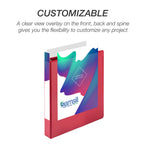 Samsill Durable 1 inch 3 Ring Binder, Made in USA, D Ring Binder, FSC 100% Recycled Chipboard, Red, 12 Pack