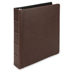 Samsill Vintage Leather Binder, 1.5 Inch Round Ring (Holds 325 Sheets), Letter Size 8.5x11 Documents, Professional Organizer Portfolio, Planner, No Zipper, Brown