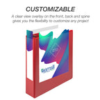 Samsill Durable 2 inch 3 Ring Binder, D Ring Binder, 100% Recycled Chipboard, Red