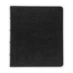 Samsill Vintage Leather 3 Ring Binder 0.5 Inch Round Ring (Holds 100 Sheets), 8.5 x 11 Inch Documents, Professional Organizer, Planner, Notebook, Black