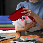 Samsill 3 Inch 3 Ring Binders, Economy Round Ring, Clear View Cover, 550 Sheet Capacity - for School, Home, Office - Red, 4 Pack