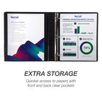 Samsill Durable 1 Inch Binder, Made in the USA, D Ring Binder, Customizable Clear View Cover, Black, 4 Pack, Each holds 225 Pages