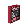 Samsill Durable 3 inch 3 Ring Binder, D Ring Binder, 100% Recycled Chipboard, Red