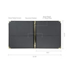 Samsill Classic Collection Leather 3 Ring Binder, Executive Presentation Portfolio, 0.5 Inch (Holds 100 Sheets), Brass Round Ring, Black