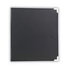 Samsill Classic Collection Leather 3 Ring Binder, Executive Presentation Portfolio, 0.5 Inch (Holds 100 Sheets), Brass Round Ring, Black