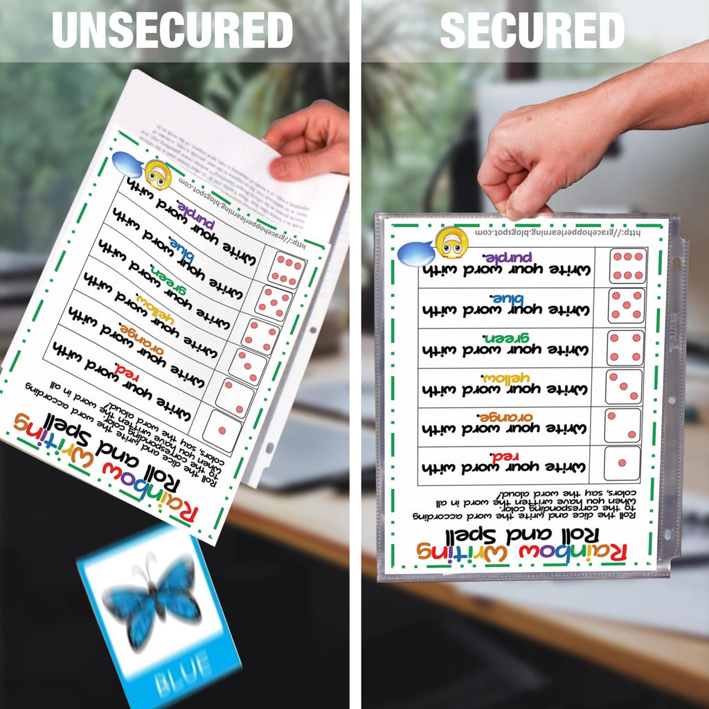Samsill Sheet Protectors, 8.5x11 Inch Page Protectors for 3 Ring Binder, Super Heavy Duty, Secure Top Flap Protector, Letter Size, Top Loading, Acid Free, 50 Pack