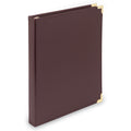 Samsill Classic Collection Leather 3 Ring Binder, Executive Presentation Portfolio, 0.5 Inch (Holds 100 Sheets), Brass Round Ring, Burgundy