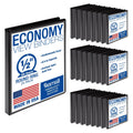 Samsill 0.5 Inch 3 Ring Binders, Economy Round Ring, Clear View Cover, 100 Sheet Capacity - for School, Home, Office - Black, 24 Pack