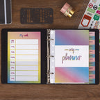 Samsill Economy 1 Inch Mini 3 Ring Binder, Round Ring Binder, Holds 5.5 x 8.5 Inch Documents, 1" Storage, 6-Pack, Black