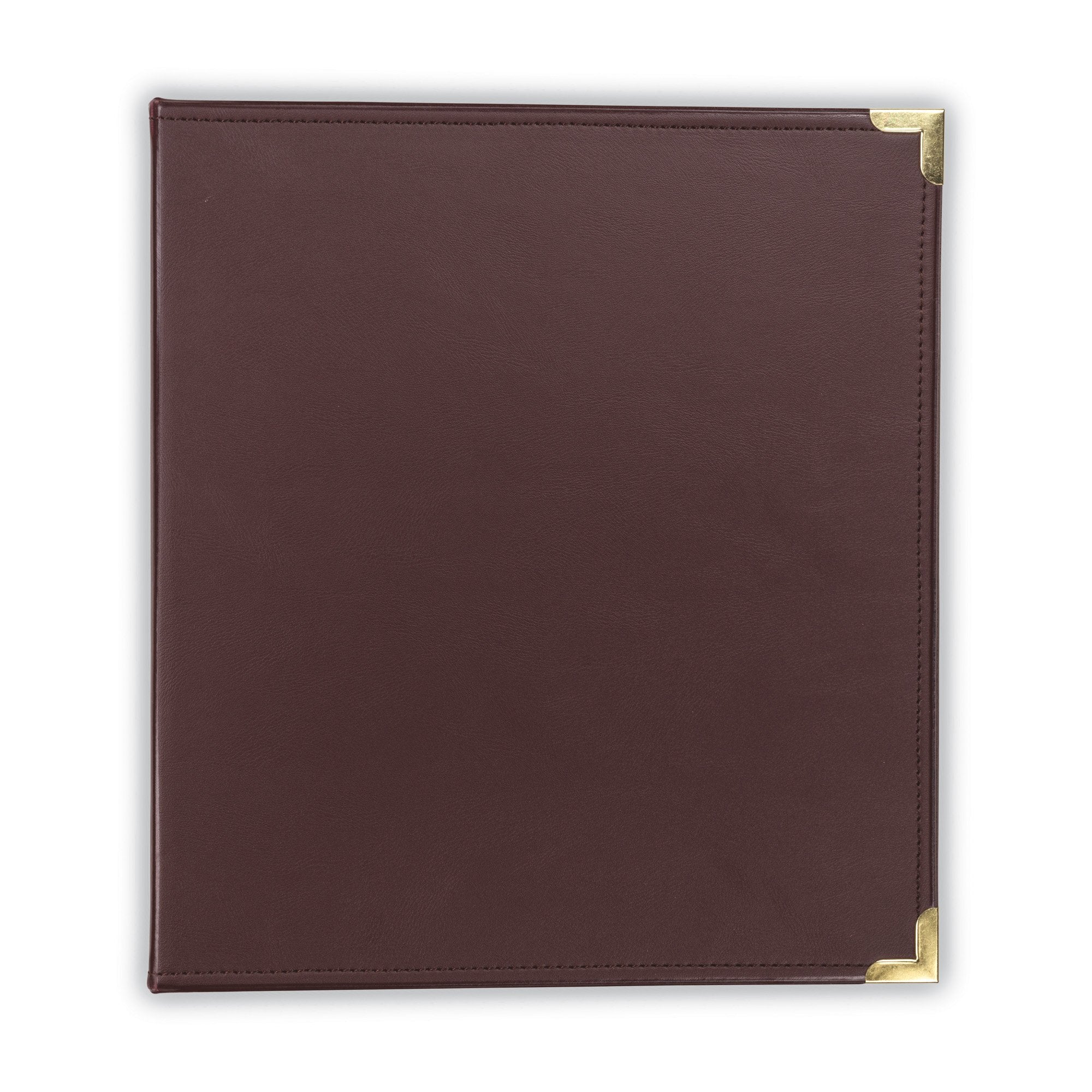 Samsill Classic Collection Leather 3 Ring Binder, Executive Presentation Portfolio, 0.5 Inch (Holds 100 Sheets), Brass Round Ring, Burgundy