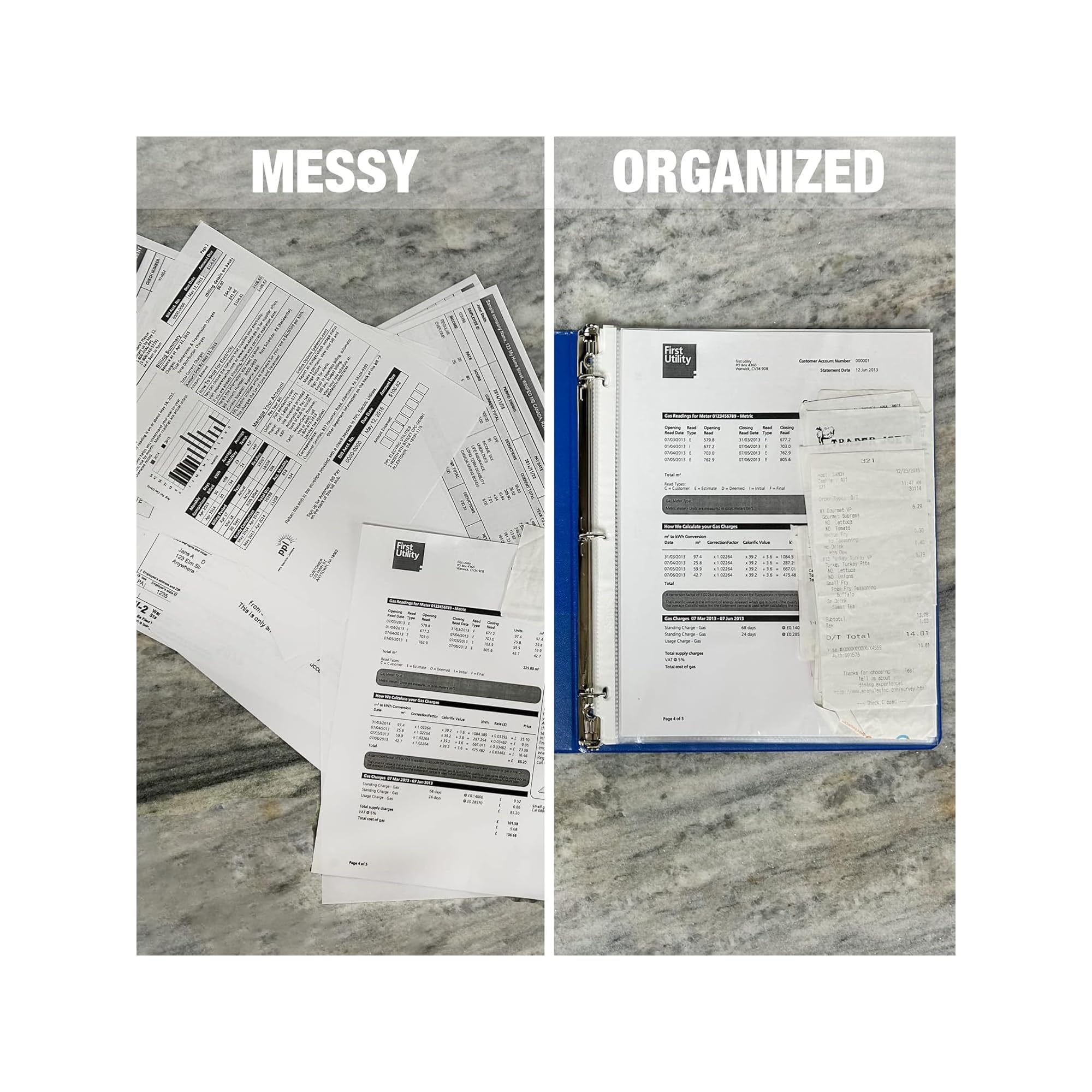 Samsill 500 Pack Heavy Duty Sheet Protectors, Crystal Clear, 8.5x11 Inch Page Protectors for 3 Ring Binder, Letter Size Protectors, Reinforced Holes, Clear Document Sleeve, Top Loading, Acid Free