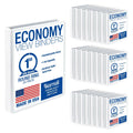 Samsill 1 Inch 3 Ring Binders, Economy Round Ring, Clear View Cover, 200 Sheet Capacity - for School, Home, Office - White, 24 Pack