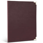 Samsill Classic Collection Business Portfolio - Executive Padfolio for Resume & Document Organizer - 8.5 by 11-Inch Legal Pad, Faux Leather with Brass Corners (Burgundy)