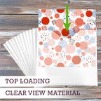 Samsill Scrapbook Storage Organizer Folders 12x12 Inch, 12 Pack, Paper Files with Customizable Tabs, Includes 12 Blank White tabs, Top-Loading, Heavy-Duty Files, Super Clear