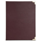 Samsill Classic Collection Business Portfolio - Executive Padfolio for Resume & Document Organizer - 8.5 by 11-Inch Legal Pad, Faux Leather with Brass Corners (Burgundy)