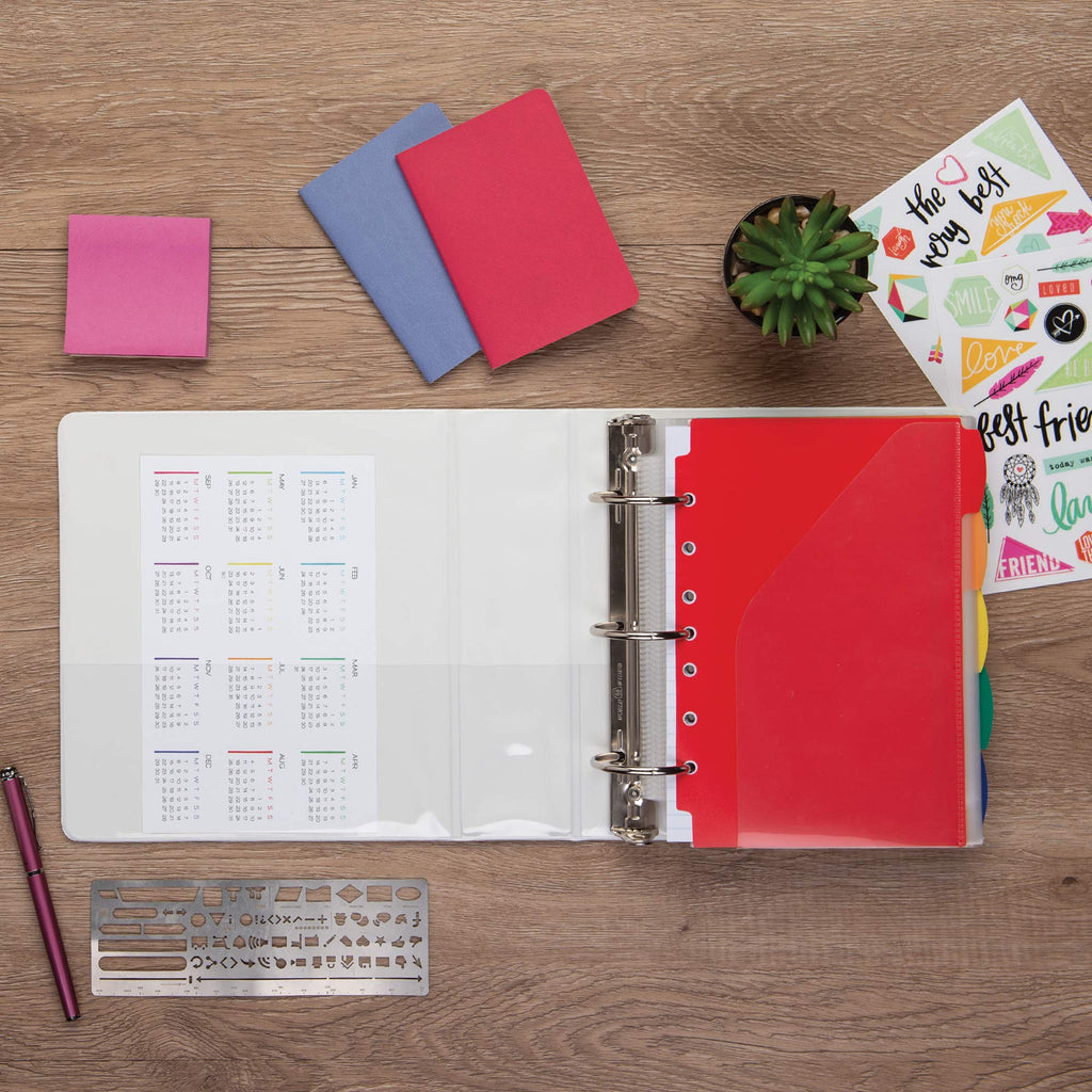 Samsill Durable 2 Inch Mini 3 Ring Binder, Round Ring Binder, Holds 5.5 x 8.5 Inch Documents, Customizable Cover, 2" Mini View Binder, White, Single